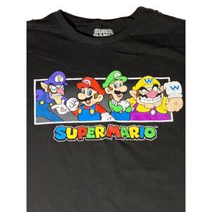 NINTENDO SUPER MARIO LOGO XL BLACK SHIRT